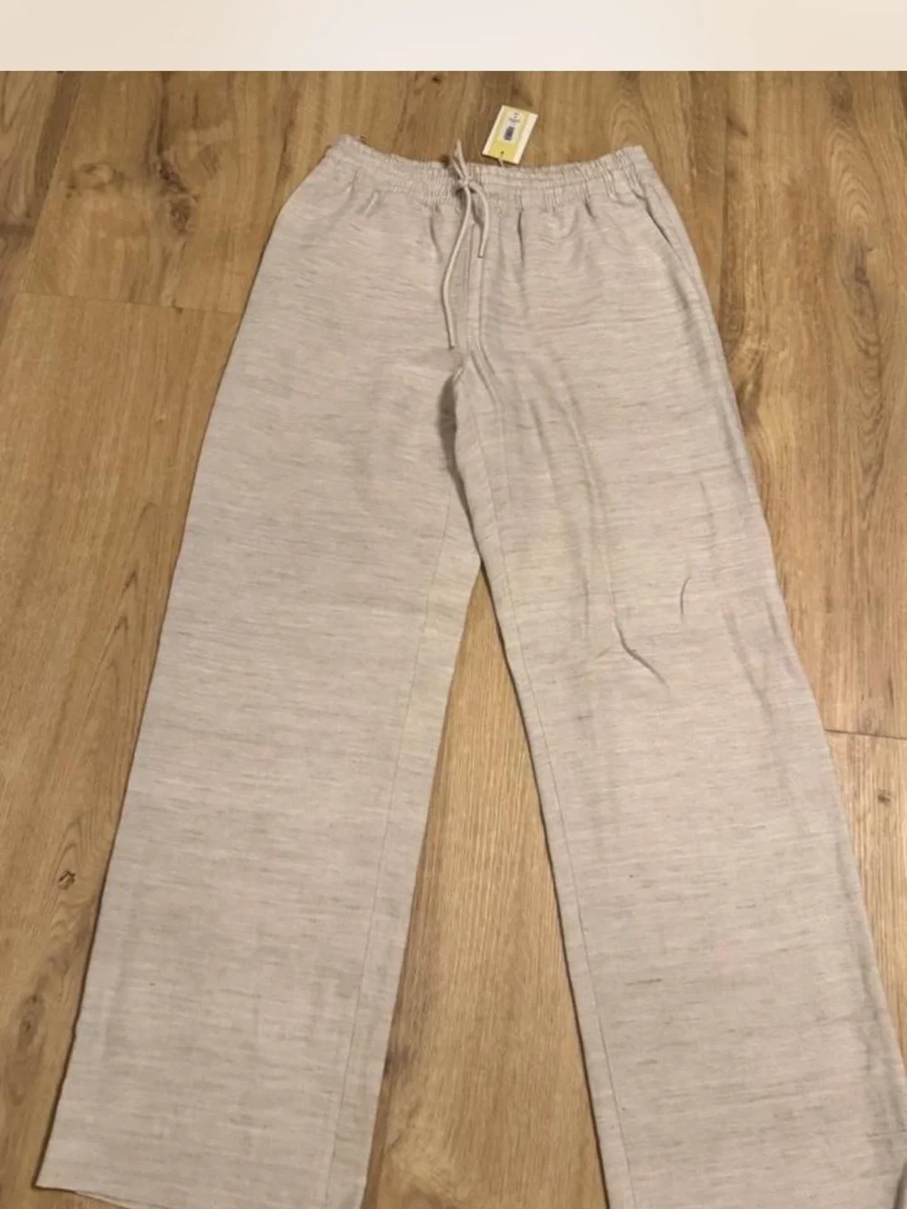 Aritzia Thesis Cruise Linen Wide Leg Pants in Natural Ecru Small ❤️NWT❤️